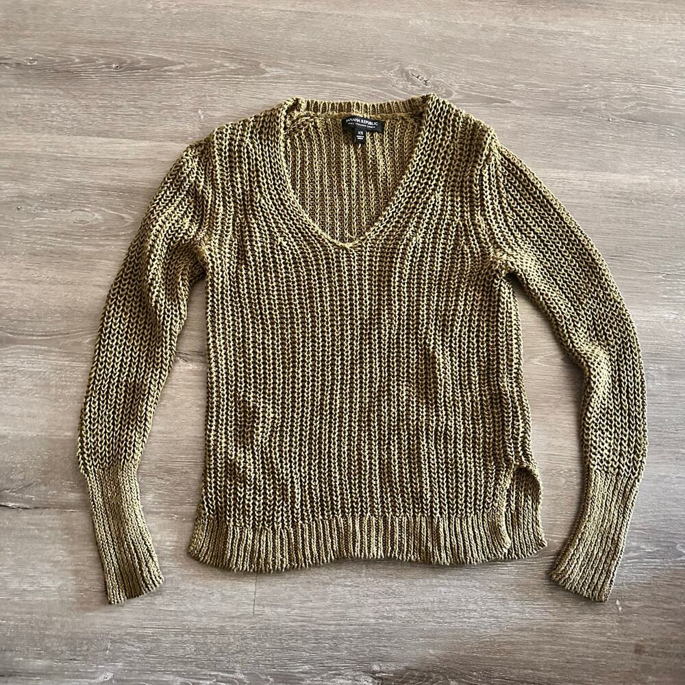 Banana Republic Sweater Army Green Size XS Knit